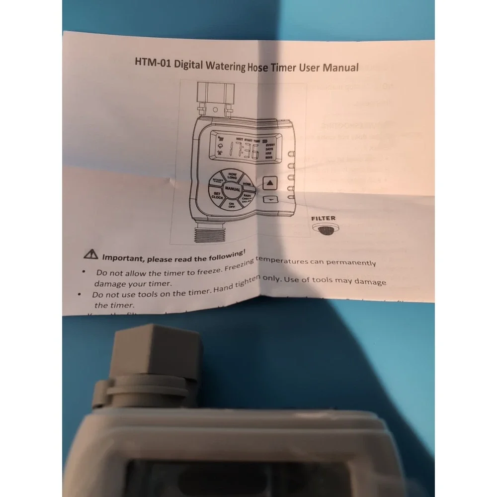 Sprinkler Timer, Programmable Irrigation Water Timer for Garden Hose, Solar/Batt